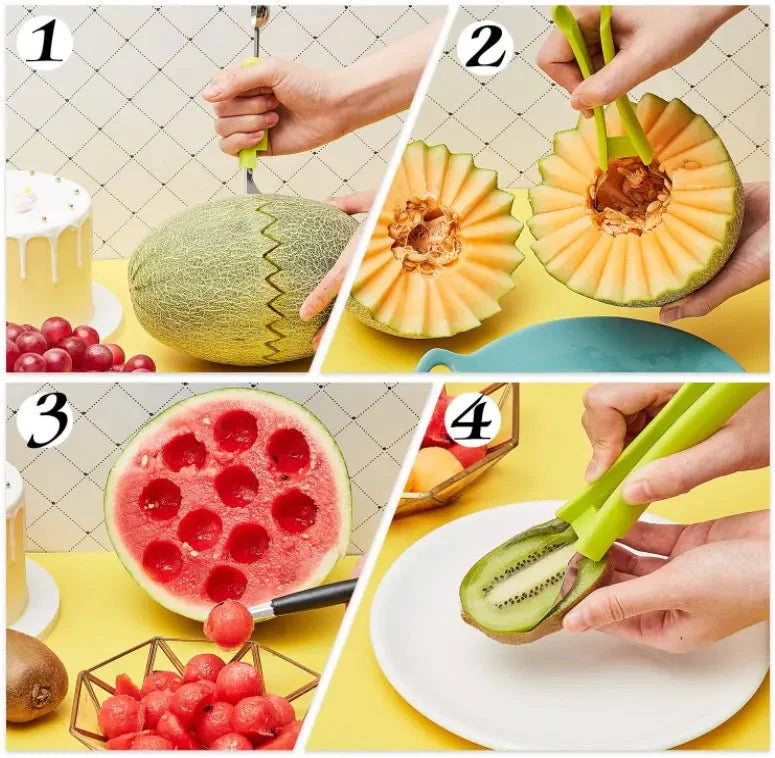 قطاعة الفواكه المميزة (3 قطع) - Makfool