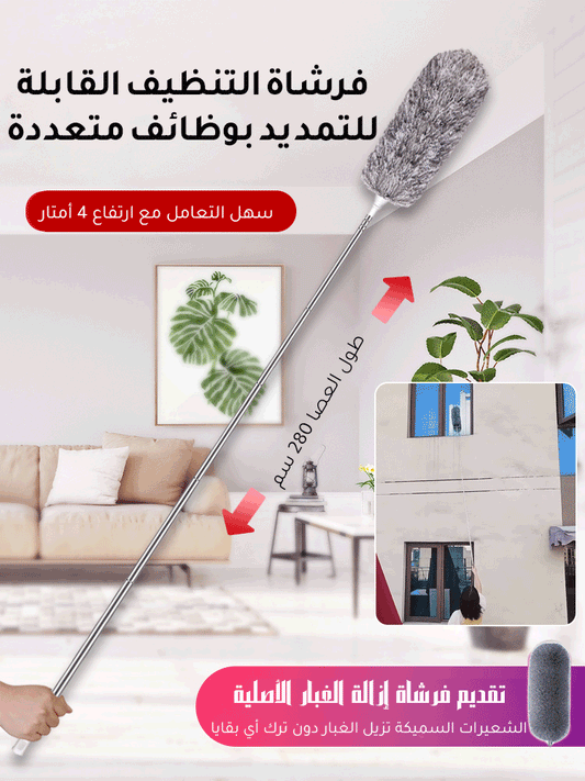 فرشاة التنظيف القابلة للتمديد الطويلة جدا 4 أمتار - قطعتين