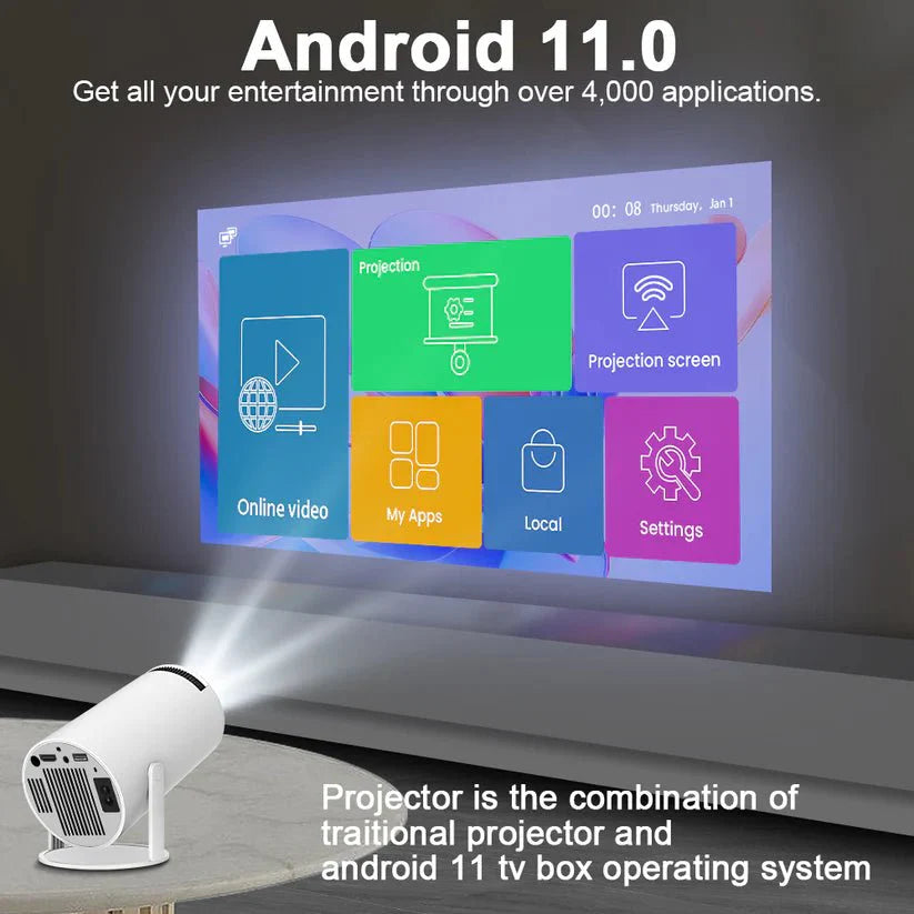 4K جهاز بروجيكتر صغير محمول - Makfool