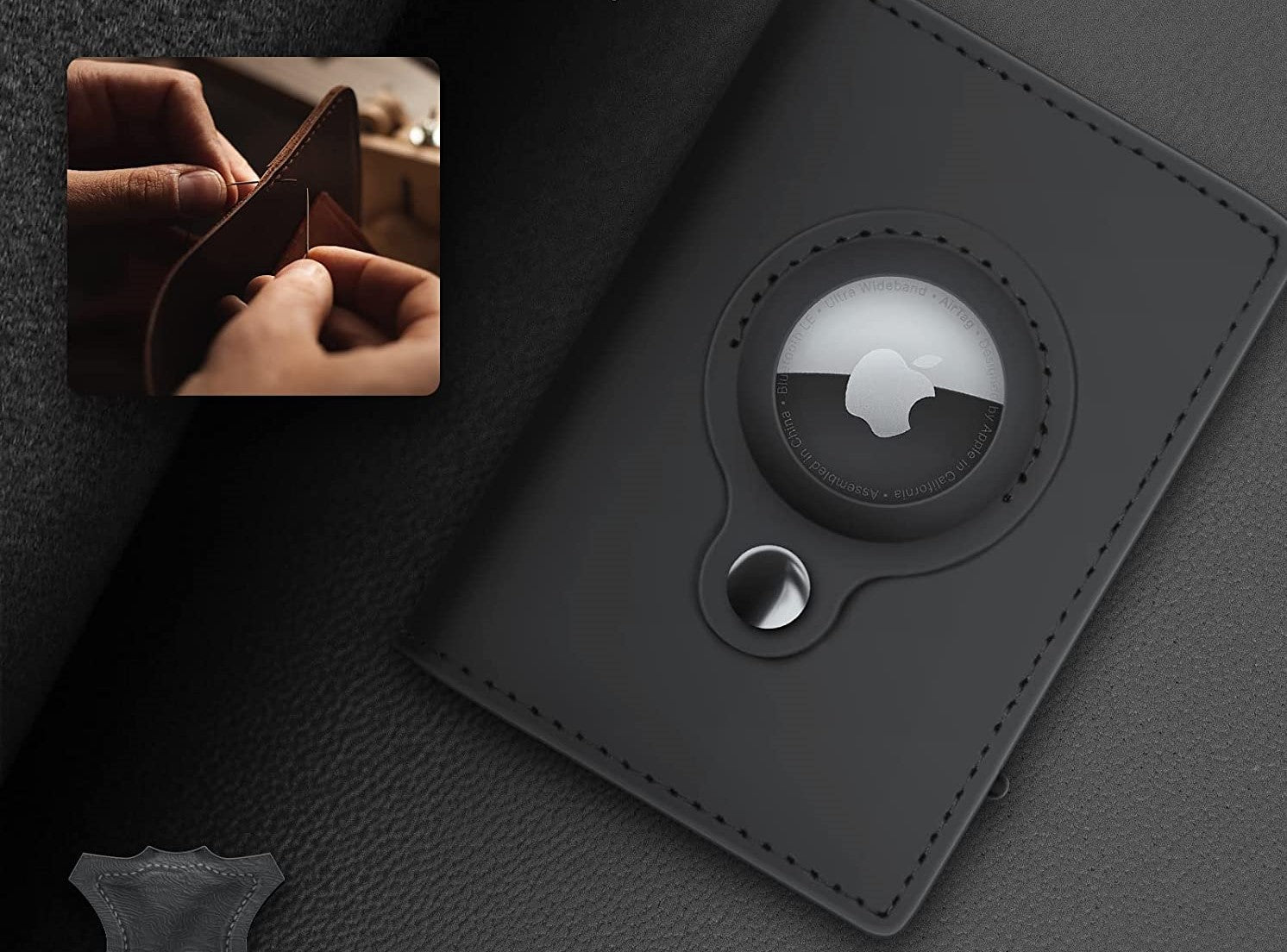  محفظة الجيب الجلدية بنظام حماية RFID  -AIRTAG - Makfool