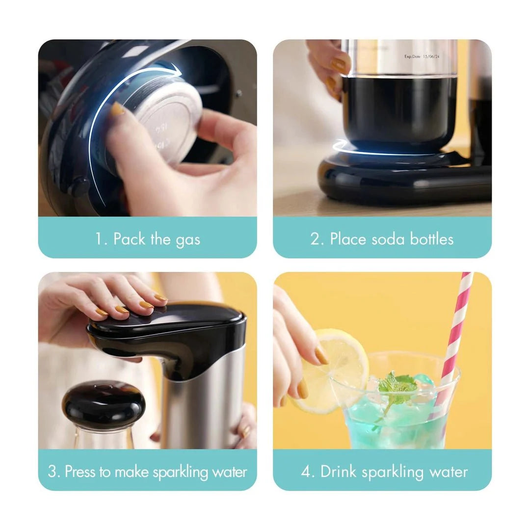 مكينة صنع المياه الغازية والصودا Sodaology Sparkling Water Soda Maker - Makfool